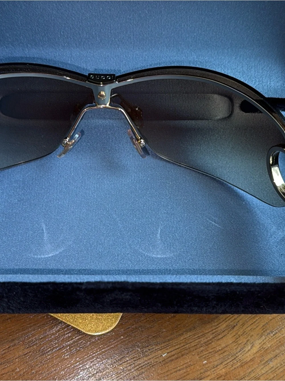 Gucci Women's Brown Gradient Logo Square Sunglasses Vintage Gucci GG 2746/S